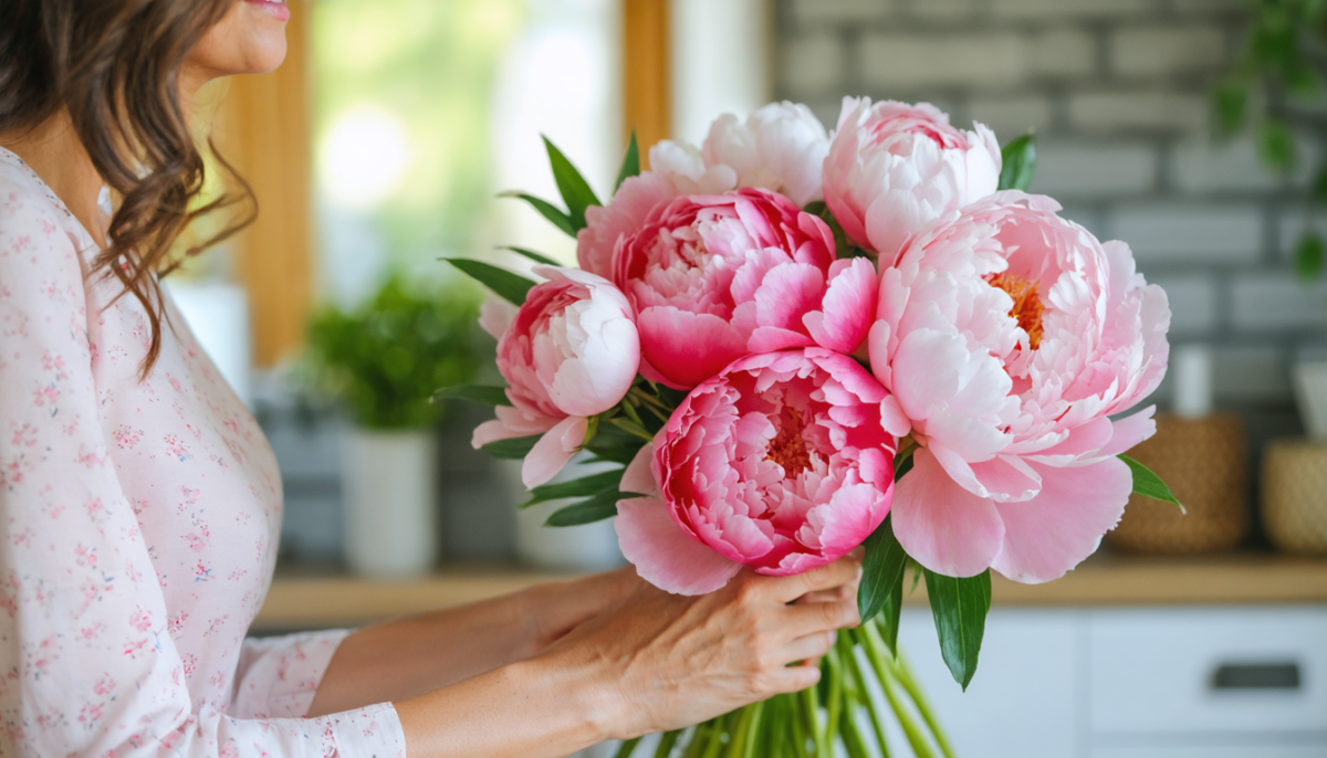 offrez à maman de magnifiques pivoines pour célébrer la fête des mères et exprimez tout votre amour avec des fleurs élégantes et pleines de douceur.