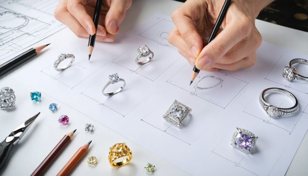 découvrez notre guide complet pour concevoir votre bague sur mesure, étape par étape, et créez un bijou unique qui reflète votre style et vos envies.