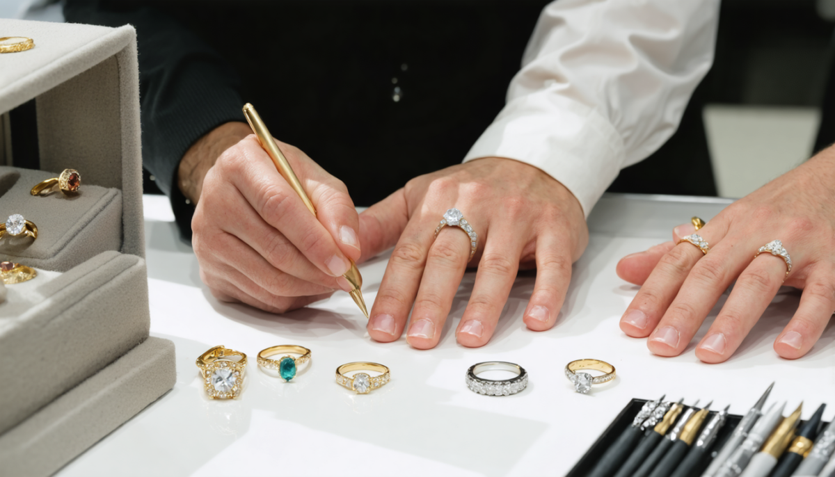 découvrez notre guide complet pour concevoir votre bague sur mesure, étape par étape, et créez un bijou unique qui reflète votre style et vos envies.
